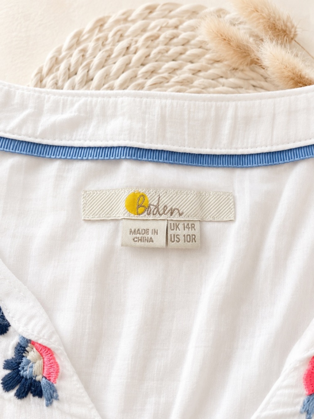 Boden Gauze Midi Dress with Embroidery and Tassel details - Picture 13 of 14